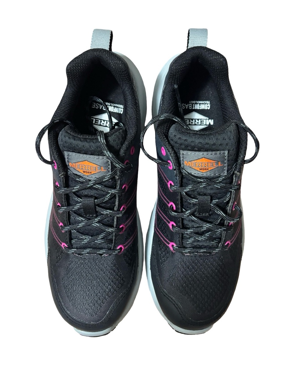 Merrell Work Women's Black Athletic Sneakers with Pink Accents